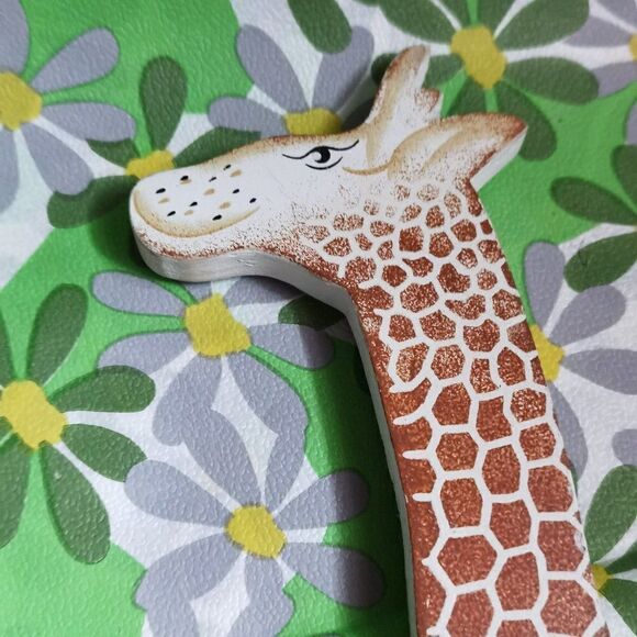 Giraffe According Rack Pegs Kids Bedroom Vintage - Picture 2 of 4